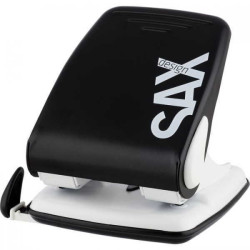 Sax Περφορατέρ με Οδηγό 2 Οπών για 40 Φύλλα Μαύρο