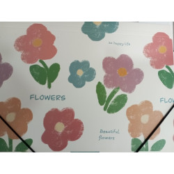Spadi Χάρτινο Ντοσιέ Λάστιχο ''Flowers'' 25.5x34.5cm
