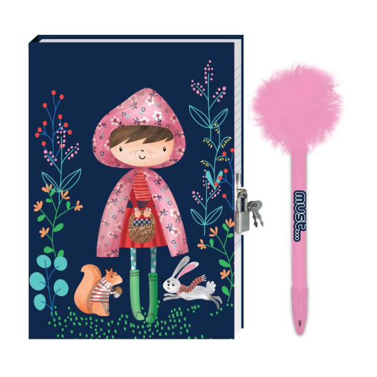 Ημερολόγιο Must Hello Rain με κλειδαριά και στυλό με Pom Pom