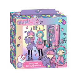 Ημερολόγιο Must Best Friends Forever με Κλειδαριά, Μαγικό Στυλό και Αυτοκόλλητα