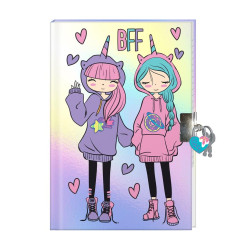Ημερολόγιο Must Best Friends Forever με Κλειδαριά, Μαγικό Στυλό και Αυτοκόλλητα Ημερολόγιο Must Best Friends Forever με Κλειδαριά, Μαγικό Στυλό και Αυτοκόλλητα