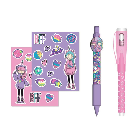 Ημερολόγιο Must Best Friends Forever με Κλειδαριά, Μαγικό Στυλό και Αυτοκόλλητα