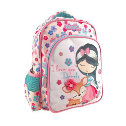 Must Young Lady and the Deer Σχολική Τσάντα Πλάτης Νηπιαγωγείου με 2 θήκες