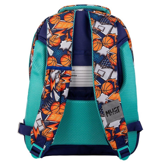Must Team Σχολική Τσάντα Πλάτης Δημοτικού 3 Θήκες Basketball