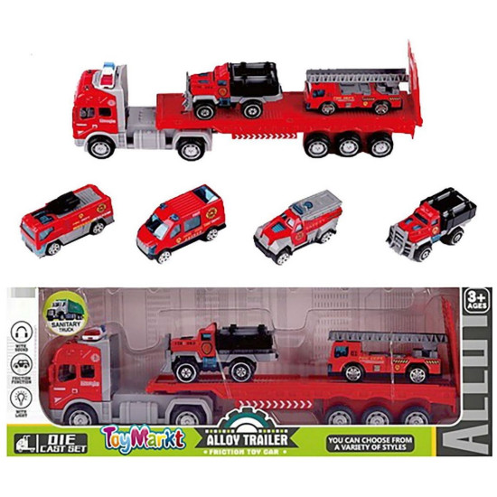 Σετ με Φορτηγό Νταλίκα ToyMarkt Πυροσβεστικής για 3+ Ετών