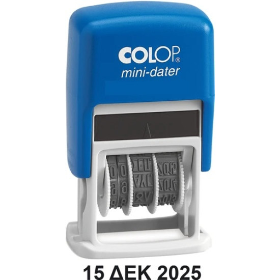 Colop Mini-Dater S 160 Αυτόματη Σφραγίδα με Μαύρο Σώμα και Μαύρο Ταμπόν