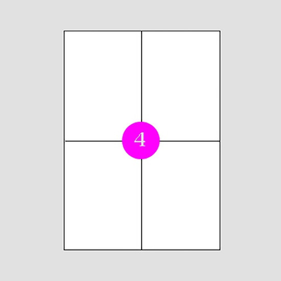 Romeo Maestri 400 Αυτοκόλλητες Ετικέτες Α4 Ορθογώνιες 105x148.5mm (4 στο φύλλο)