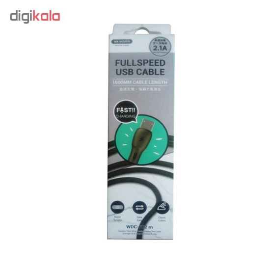 WK Regular USB 2.0 to micro USB Cable Μαύρο 1m (WDC-072)