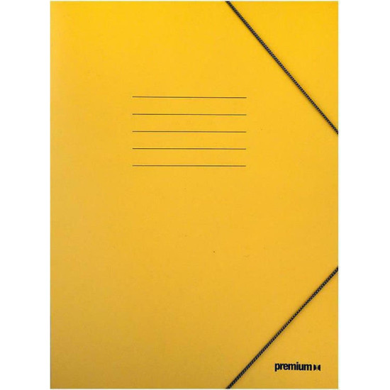 A&G Premium Ντοσιέ Φάκελος Με Λάστιχο Πρεσπάν 25x35 Κίτρινο
