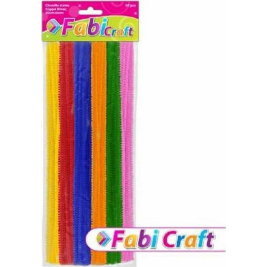 Fabi Σύρμα Πίπας 6 Χρώματα 6x300mm 50τμχ