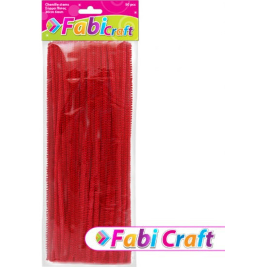 Fabi Σύρμα Πίπας Κόκκινο 6x300mm 50τμχ