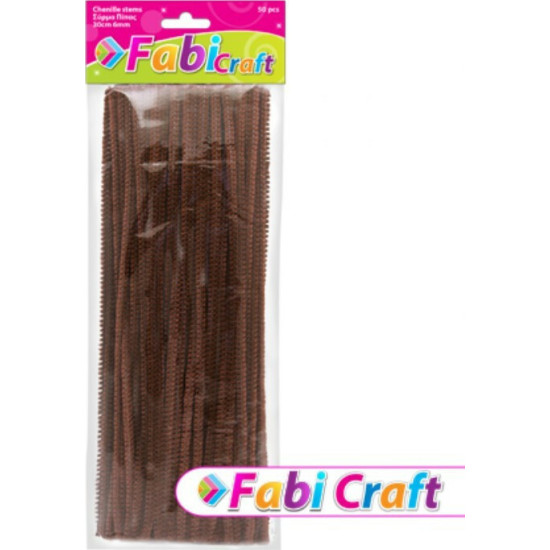 Fabi Σύρμα Πίπας Καφέ 6x300mm 50τμχ