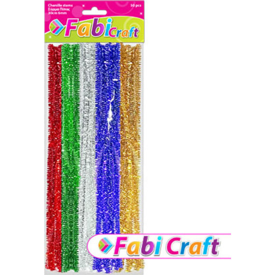 Fabi Σύρμα Πίπας 5 Χρώματα 6x300mm 50τμχ