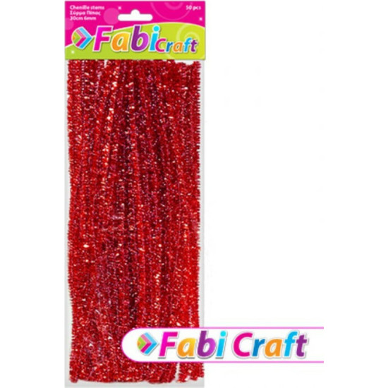 Fabi Σύρμα Πίπας Κόκκινο Μεταλιζέ 6x300mm 50τμχ Fabi Σύρμα Πίπας Κόκκινο Μεταλιζέ 6x300mm 50τμχ