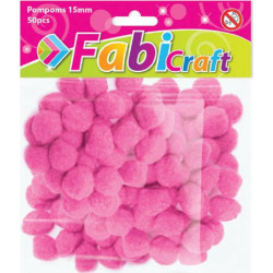 Fabi Πομ Πομ Χειροτεχνίας Ροζ Σετ 50τμχ