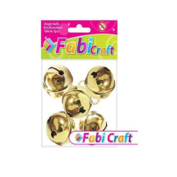 Fabi Διακοσμητικό Κουδουνάκι για DIY Κατασκευές Χρυσό Σετ 5τμχ 18 mm