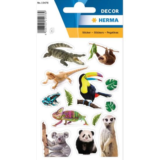 Herma αυτοκόλλητα ζώα της ζούγκλας 3 σελίδες Herma αυτοκόλλητα ζώα της ζούγκλας 3 σελίδες