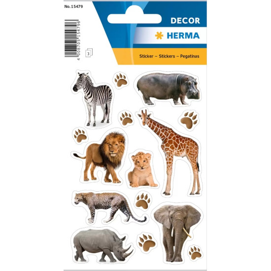 Herma αυτοκόλλητα ζώα της ζούγκλας 3 σελίδες Herma αυτοκόλλητα ζώα της ζούγκλας 3 σελίδες
