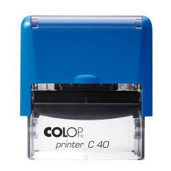 Colop C40 Αυτόματη Σφραγίδα με Μπλε Σώμα και Μαύρο Ταμπόν 59x23mm