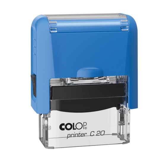Colop C20 Αυτόματη Σφραγίδα με Μπλε Σώμα και Μαύρο Ταμπόν 38x14mm