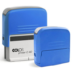 Colop C40 Αυτόματη Σφραγίδα με Μπλε Σώμα και Μπλε Ταμπόν 59x23mm
