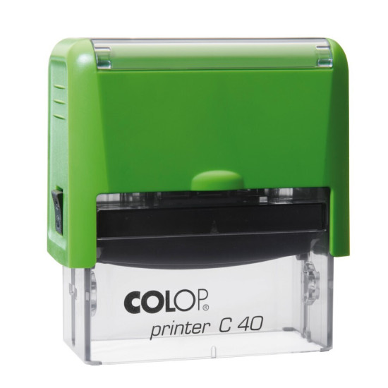 Colop C40 Αυτόματη Σφραγίδα με Πράσινο Σώμα και Μπλε Ταμπόν 59x23mm