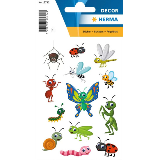 Herma αυτοκόλλητα Little Crawlies 3 σελίδες