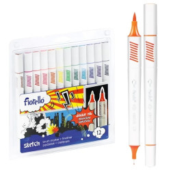 Fiorello Sketch Μαρκαδόροι Ζωγραφικής σε 12 Χρώματα