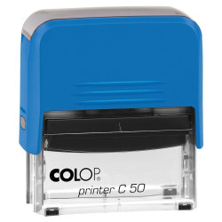 Colop C50 Αυτόματη Σφραγίδα με Μπλε Σώμα και Μαύρο Ταμπόν 69x30mm