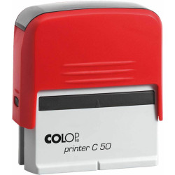 Colop C50 Αυτόματη Σφραγίδα με Κόκκινο Σώμα και Μπλε Ταμπόν 69x30mm