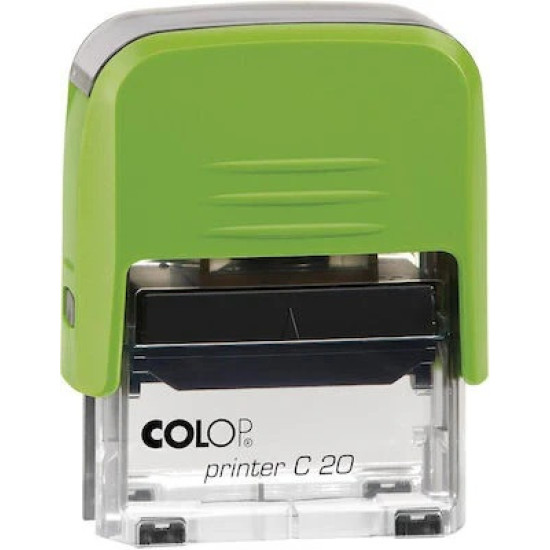 Colop C20 Αυτόματη Σφραγίδα με Πράσινο Σώμα και Μπλε Ταμπόν 38x14mm