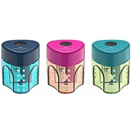 Faber-Castell Mini Auto Ξύστρα Βαρελάκι (Διάφορα Χρώματα)