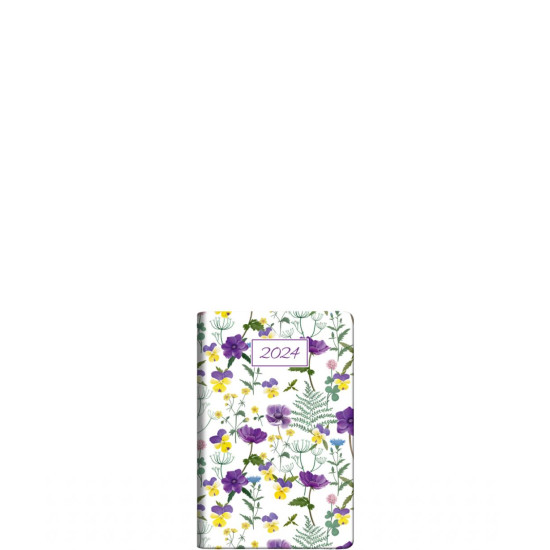 Θεοφύλακτος Ημερήσια Ατζέντα 2024 Pansy 6.5x10cm