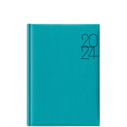 Θεοφύλακτος Indiana τιρκουάζ  Ημερήσια Ατζέντα Υφασμάτινη 2024 14.5x20.5cm