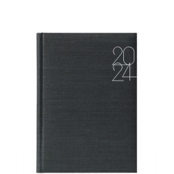 Θεοφύλακτος Indiana Μαύρο  Ημερήσια Ατζέντα Υφασμάτινη 2024 14.5x20.5cm