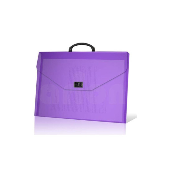 +Efo Πλαστική Τσάντα Σχεδίου με Κούμπωμα και Χερούλι 38x5x28cm [Διάφορα Χρώματα]