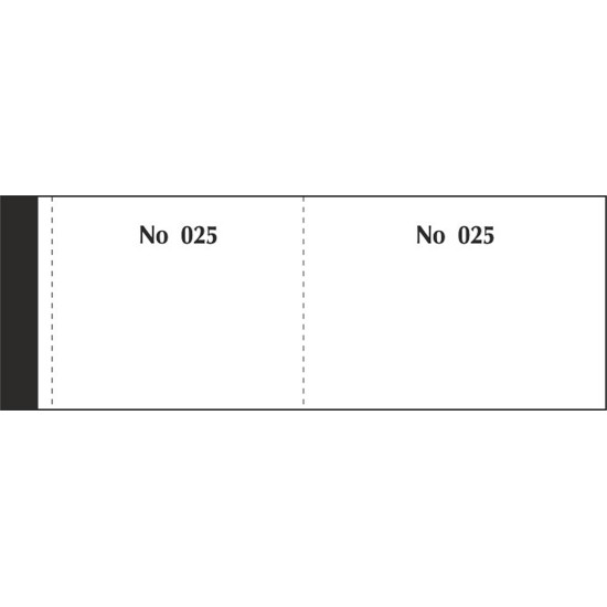 Μπλοκ Ταμείου 1 - 100 με Απόκομμα & Αρίθμηση [Λαχνοί] Λευκό [155]