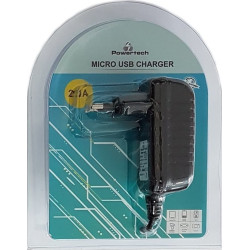 Powertech micro USB Wall Adapter Μαύρο (PT-409)