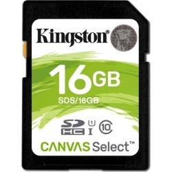 Kingston Canvas Select SDHC 16GB Class 10 U1 UHS-I