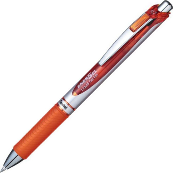 Pentel Στυλό 0.7mm με Πορτοκαλί Mελάνι EnerGel Xm