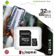 Kingston Canvas Select Plus microSDHC 32GB Class 10 U1 V10 A1 UHS-I με αντάπτορα
