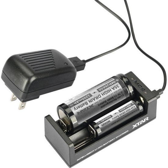 XTAR MC2 USB Φορτιστής 2 Μπαταριών Li-ion Μεγέθους 18650