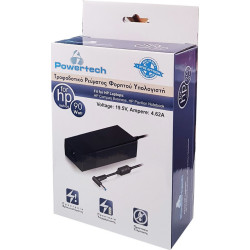 Powertech Φορτιστής Laptop 90W 19.5V 4.62A για HP χωρίς Καλώδιο Τροφοδοσίας Powertech Φορτιστής Laptop 90W 19.5V 4.62A για HP χωρίς Καλώδιο Τροφοδοσίας