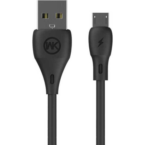 WK Regular USB 2.0 to micro USB Cable Μαύρο 1m (WDC-072)
