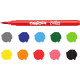 Carioca Super Brush Μαρκαδόροι Ζωγραφικής Λεπτοί σε 10 Χρώματα