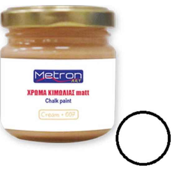 Metron Chalk Paint Χρώμα Κιμωλίας Snow White 110ml