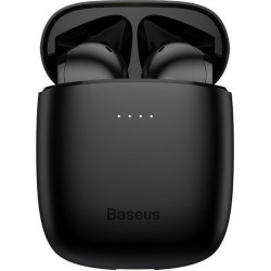 Baseus W04 Pro Earbud Bluetooth Handsfree Ακουστικά με Αντοχή στον Ιδρώτα και Θήκη Φόρτισης Μαύρα
