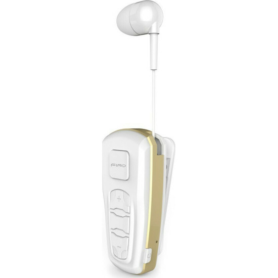 Firo H103 In-ear Bluetooth Handsfree Ακουστικό Πέτου Λευκό