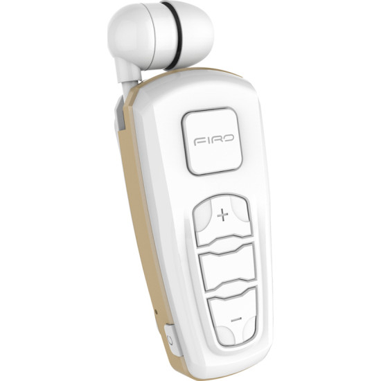 Firo H103 In-ear Bluetooth Handsfree Ακουστικό Πέτου Λευκό