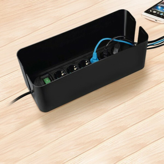 MediaRange Cable Tidy Box Μαύρο Μεγάλο